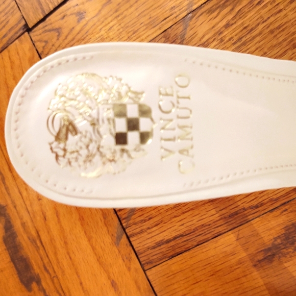 VINCE CAMUTO Woven Brinela Slides size 8 slides 3.5 inch heels - Picture 3 of 4